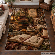 Cozy Vintage Reading Table Area Rug shown in room setting, view 6
