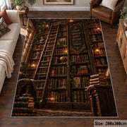Floor-to-Ceiling Bookshelves Area Rug shown in room setting, view 6