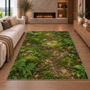 Mossy Forest Floor Rug, Green Woodland Nature Area Carpet for Bedroom and Cozy Reading Nook Decor - image 6
