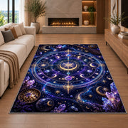 Purple Cosmic Star Chart Rug, Galaxy Orbit Area Carpet for Bedroom and Imaginative Room Decor - image 6