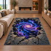 Purple Galaxy Portal Rug, Cracked Stone Cosmic Area Carpet for Bedroom and Fantasy Room Decor - image 6