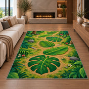 Green Tropical Leaf Path Rug, Botanical Garden Area Carpet for Kids Bedroom and Living Room Decor - image 6