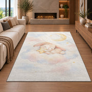 Sleeping Baby Animal Cloud Rug, room view 6