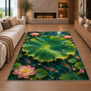 Lotus Leaf Pond Garden Rug, room view 6