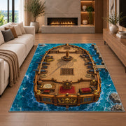 Sailing Ship Deck Rug, room view 6