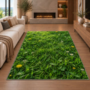 Green Meadow Grass Rug, room view 6