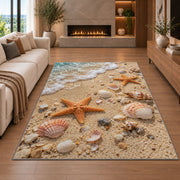 Starfish Shell Beach Rug, room view 6