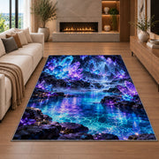 Neon Cosmic Clouds Rug, room view 6
