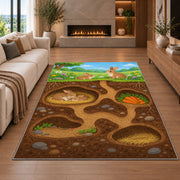 Underground Animal Burrows Rug, room view 6