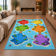 Rainbow Puzzle Shapes Rug, room view 6