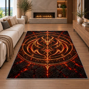 Fiery Celestial Emblem Rug, room view 6