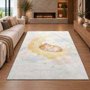 Baby Golden Crescent Rug, Printed Area Carpet for Kids Bedroom and Cozy Living Room Decor - image 6