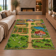 Farm Field Paths Rug, Printed Area Carpet for Kids Bedroom and Cozy Living Room Decor - image 6