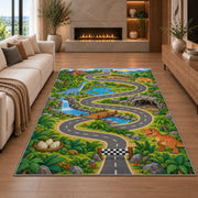 Country River Road Rug, Printed Area Carpet for Kids Bedroom and Cozy Living Room Decor - image 6