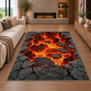 Molten Lava Opening Rug, Printed Area Carpet for Kids Bedroom and Cozy Living Room Decor - image 6