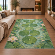 Green Lily Pad Path Rug, Printed Area Carpet for Kids Bedroom and Cozy Living Room Decor - image 6