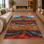 Earth Strata Landscape Rug, Printed Area Carpet for Kids Bedroom and Cozy Living Room Decor - image 6
