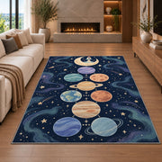 Pastel Planet Path Rug, Printed Area Carpet for Kids Bedroom and Cozy Living Room Decor - image 6