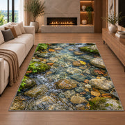 Pebble Stream Bed Rug, Printed Area Carpet for Kids Bedroom and Cozy Living Room Decor - image 6