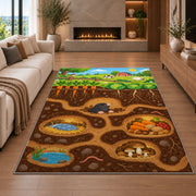 Woodland Burrow Rooms Rug, Printed Area Carpet for Kids Bedroom and Cozy Living Room Decor - image 6