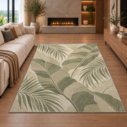 Tropical Leaf Area Rug, Sage Green Botanical Pattern Rug, Calm Nature Inspired Room Decor - Image 6