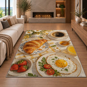 Breakfast Coffee Table rug in a living room with a fireplace