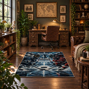 Electric Ice Hockey Puck Rug displayed in a home office
