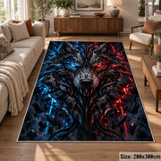 Blue Dragon Fantasy Area Rug shown in room setting, view 7