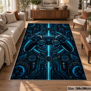 Blue Circuit Controller Area Rug shown in room setting, view 7