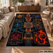 Fantasy Dungeon Map Area Rug shown in room setting, view 7