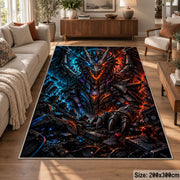 Electric Fantasy Dragon Area Rug shown in room setting, view 7