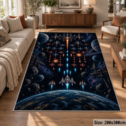 Space Fleet Battle Area Rug shown in room setting, view 7