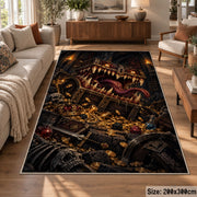 Golden Dragon Treasure Area Rug shown in room setting, view 7