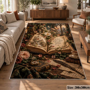 Floral Storybook Garden Area Rug shown in room setting, view 7