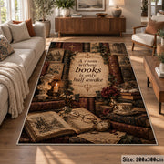 Cozy Book and Tea Area Rug shown in room setting, view 7