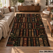 Antique Bookshelf Pattern Area Rug shown in room setting, view 7