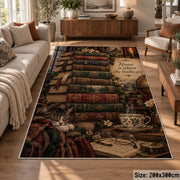 Vintage Book Stack and Tea Area Rug shown in room setting, view 7