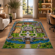 Green Town Street Map Rug, River and Roads Area Carpet for Kids Playroom and Bedroom Decor - image 7