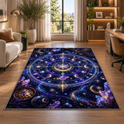 Purple Cosmic Star Chart Rug, Galaxy Orbit Area Carpet for Bedroom and Imaginative Room Decor - image 7