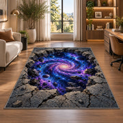Purple Galaxy Portal Rug, Cracked Stone Cosmic Area Carpet for Bedroom and Fantasy Room Decor - image 7