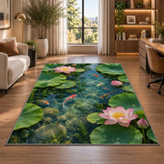Pink Lotus Pond Rug, room view 7