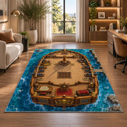 Sailing Ship Deck Rug, room view 7