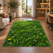 Green Meadow Grass Rug, room view 7