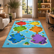 Rainbow Puzzle Shapes Rug, room view 7