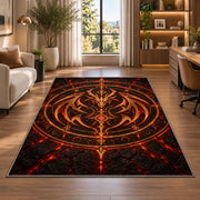 Fiery Celestial Emblem Rug, room view 7
