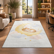 Baby Golden Crescent Rug, Printed Area Carpet for Kids Bedroom and Cozy Living Room Decor - image 7