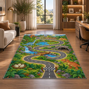 Country River Road Rug, Printed Area Carpet for Kids Bedroom and Cozy Living Room Decor - image 7