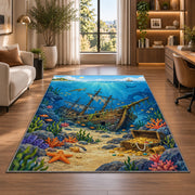 Underwater Shipwreck Rug, Printed Area Carpet for Kids Bedroom and Cozy Living Room Decor - image 7