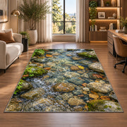 Pebble Stream Bed Rug, Printed Area Carpet for Kids Bedroom and Cozy Living Room Decor - image 7