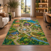 Garden Adventure Map Rug, Printed Area Carpet for Kids Bedroom and Cozy Living Room Decor - image 7